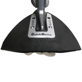QuickMarine Whale Tail Hydrofoil Stabilizer for Marine 40-300 HP Outboard Motors and Most Sterndrive Engines Silver