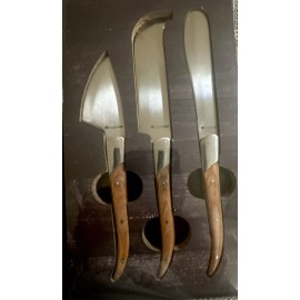 Legnoart FROMAGER Cheese Enthusiast Set of 3-Piece -Light Wood Handle #CK-400L