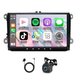 9" Android 13 Double Din Car Stereo Radio with Wireless Carplay Android Auto for VW Caddy 2003-2015 Car Audio Receiver w/WiFi GPS Bluetooth AHD Backup Camera Mic,SWC/FM/AM, 2+32G