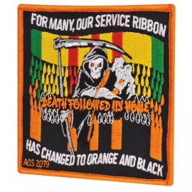 Agent Orange Service Ribbon Patch with Glue Back