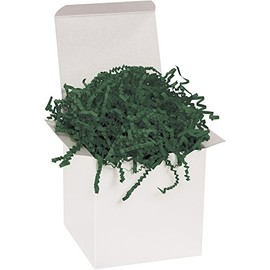Partners Brand Partners 10 lb. Forest Green Crinkle Paper Packing, Shipping, and Moving Box Filler Shredded Paper for Box Package, Basket Stuffing, Bag, Gift Wrapping, Holidays, Crafts, and Decoration