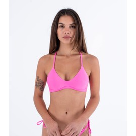 Hurley Women's Solid Adjustable Bikini Top Bikini Top