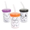 Fun Express 12 Pieces Color Your Own Jack-O'-Lantern Cups with