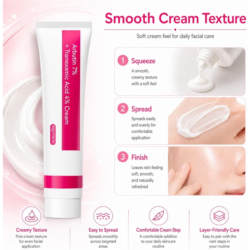Arbutin 7% + Tranexamic Acid 4% Face Cream for Dark