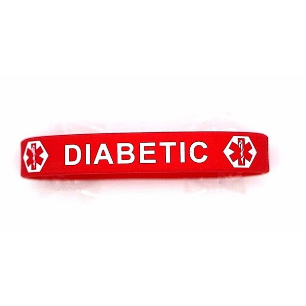 Diabetic Bracelet - Diabetic Medical Alert id Bracelet Emergency Wristband (DB-121)
