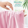 Heywaller 3 Pcs Satin Sheet Set Twin XL Size Bed