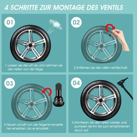 Valve Caps Car, 60 Pieces Valve Caps Bicycle, Car Tyre Valve Caps, Car Valve Cap – Car Accessories