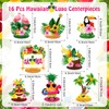 16 Pcs Hawaiian Luau Centerpieces Tiki Table Decorations Tropical Pineapple
