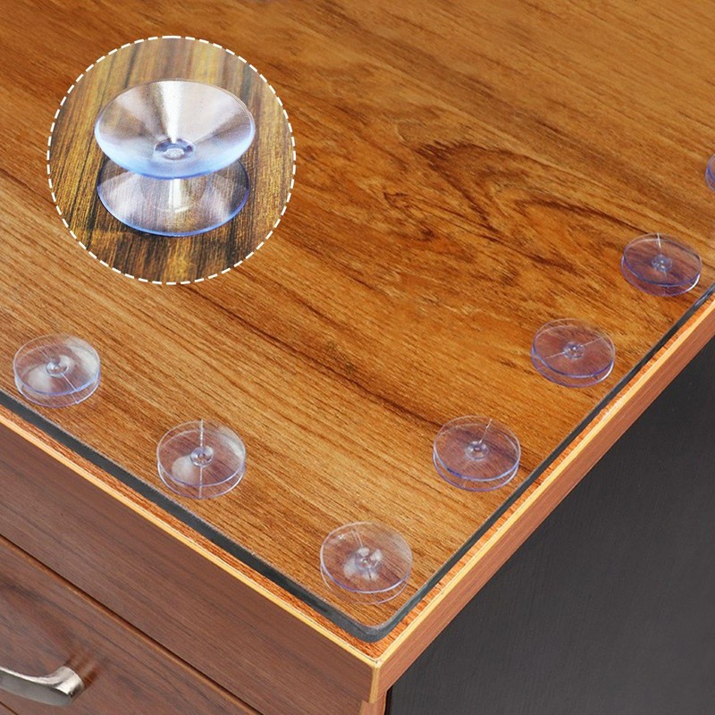 RELKLYU 40 Pieces Double Sided Transparent Suction Cups Glass Slip