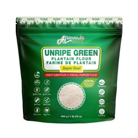 Unripe Green Plantain Flour | All Natural | Snack, Baking, Smooties| 454g