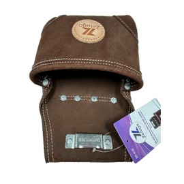 Zeluga 20-418 Heavy Duty Suede Leather Chalk Reel Tool Pouch with Tape Holder, Brown