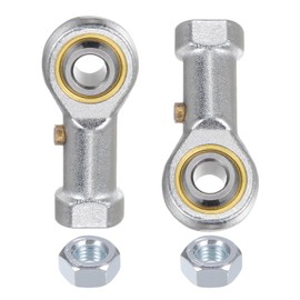 TA-VIGOR 2Pcs PHS6 M6 Female Rod End Bearings, Spherical Rod End Ball Joint, Right Hand Thread M6 x 1.0 Heim Joints, Self-Lubricating with Jam Nuts for Mechanical Linkage and Bearing Mounts
