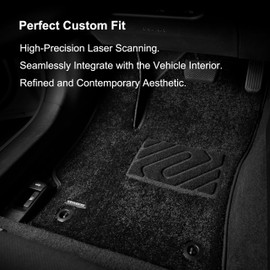 WENNEBIRD Superior Carpet Front Row Floor Mats for 2015-2026 Ford Mustang (Not for Mach-E), 0.6-Inch Ultra-Thick, Noise-Reducing, All-Weather Waterproof Anti-Slip – 2-Pc Set