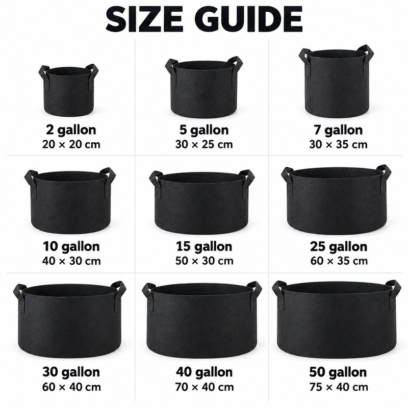 Felt Grow Bags for Vegetables, Strawberries & Flowers – Breathable
