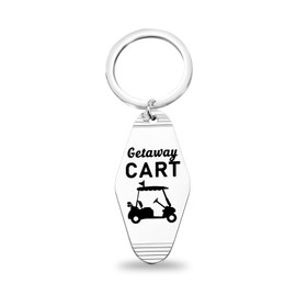 CENWA Golf Keychain Golf Cart Hotel Keychain Golf Cart Charm Golfer Gift Getaway Cart Motel Keychain (getaway cart K)