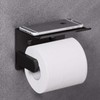 VAEHOLD Self Adhesive Toilet Paper Holder with Phone Shelf Stainless