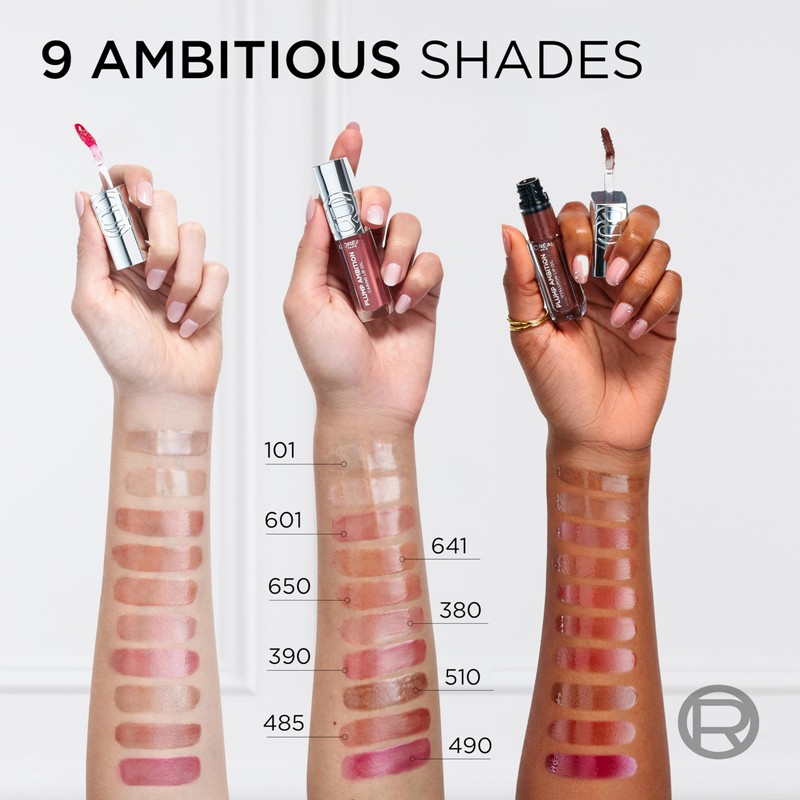 L'Oréal Paris Lip Plumping Gloss, Nourishing and Hydrating, Cooling Sensation,