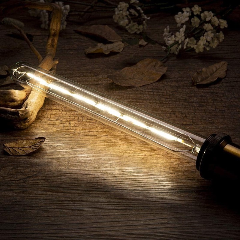 T10 Dimmable LED Tubular Bulb, Long Tube Edison Light Bulb