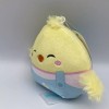 Squishmallows 2022 Aimee The Chick Overalls Backpack Clip 3.5" Soft