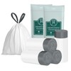 15L Bin Liners Drawstring Small Bin Bags 48 White Waste