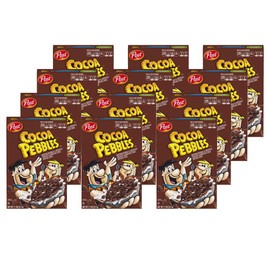 Cocoa PEBBLES Chocolate Breakfast Cereal, Gluten Free, Cocoa Flavored Crispy Rice Crunch,11 oz Box (Pack of 12)