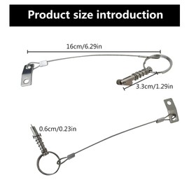 New Version Pack of 4 Stainless Steel Quick Release Pin with Screws,Boating Deck Hardware Diameter 1/4"(6.3mm) 1/2"(38mm) Long, 5/16"(7.5mm) Wide for Ship Outfitting