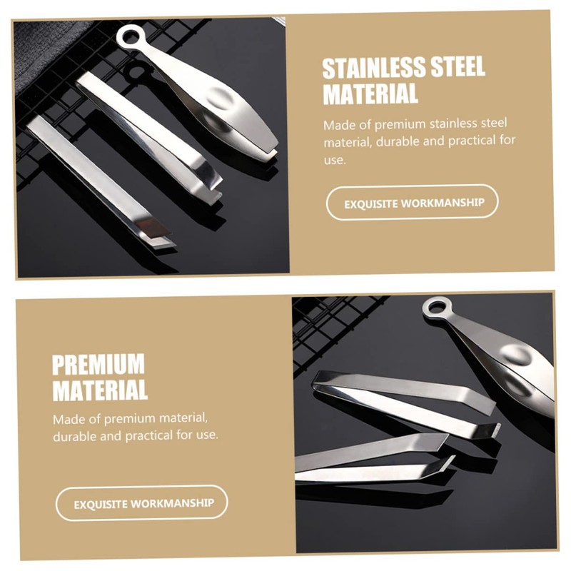 OHPHCALL 3pcs Stainless Steel Hair Puller Set Durable Manual Tweezers