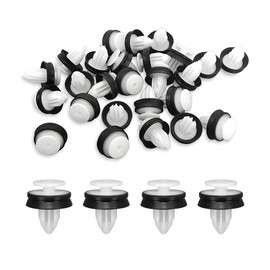 CGEAMDY 50 Pieces Car Door Panel Fixing Clips, Auto Fasteners Door Panel Mounting Clip, Plastic Car Door Trim Clips with Black Rubber Seal, Car Bumper Moulding Plastic Clips for Car Doors Bumper
