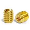 1/4"-20 Threaded Insert for Hard-Wood, Brass Knife Thread Inserts, 1/4"-20