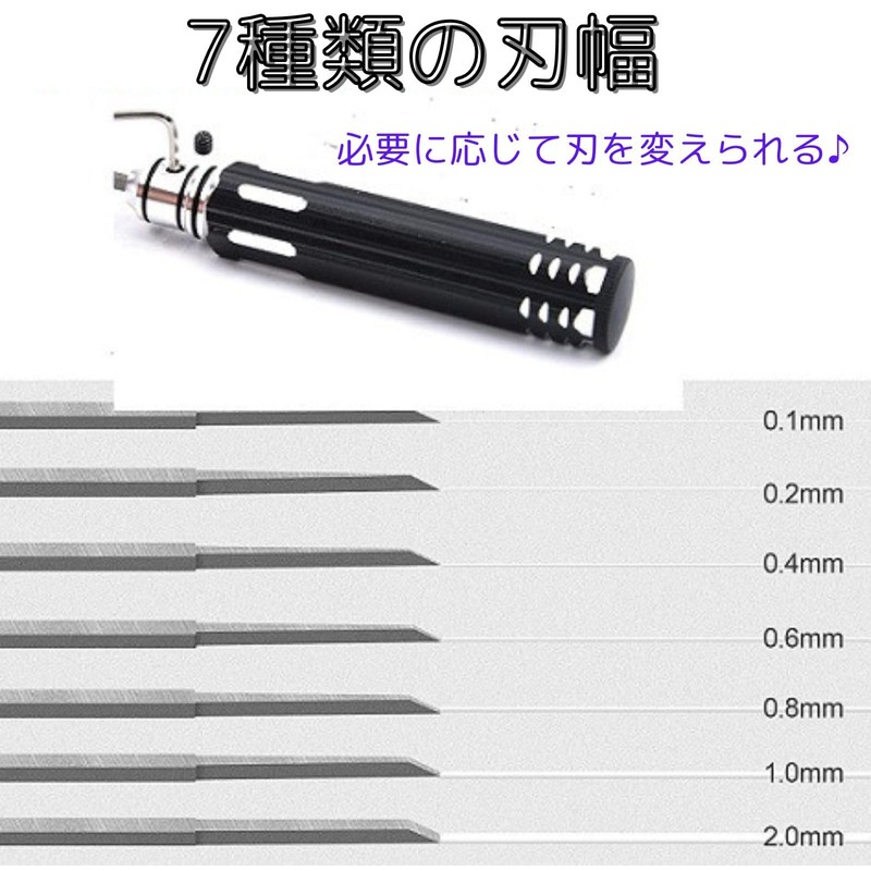 GeneX Sujibori Chisel Plastic Model Set of 7 Gaskets Gunpla