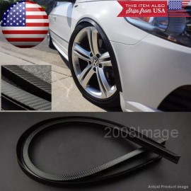 SteelCase 2 Piece 47" Long Black Carbon Arch Wide Body Fender Extension Lip Guard For Mini