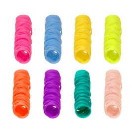 ONLYKXY 400pcs Natural Rubber Bands,15mm/0.6inch Soft Elastic Bands Hair Ties for Hair Braids Hair Mini Rubber Ring (Multi-Light Color)