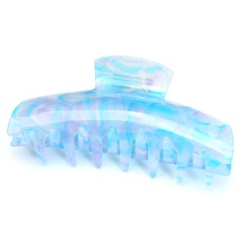 QinGoo Large Blue Hair Clip, Hair Clip, Buns Clip, Adult Hair Accessory, Cute, Stylish, Korean, Women's, 1 Piece (4.7 x 1.6 inches (12 x 4 cm), Blue