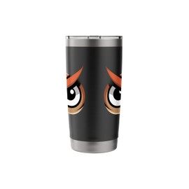 Bold Minimalist Owl Face Graphic Art Design Stainless Steel Insulated Tumbler