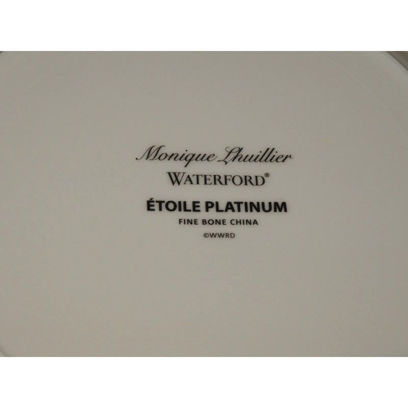 Waterford Monique Lhuillier Etoile Platinum Blue Accent Plate 9" NEW