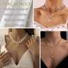 Vacaonio Boho Teardrop Crystal Pendent Necklace Cz Leaf Choker Necklace