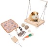 12Pcs Hamster Toy Set Natural Safe Hand Woven Teeth Grinding