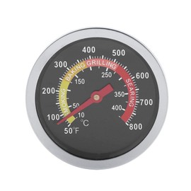 BBQ Grill Thermometer, 7 Cm Dial 50~800℉ Stainless Steel Temperature Meter Professional Oven BBQ Smoker Temp Gauge for Barbecue Cooking
