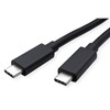 ROLINE USB4 Gen2x2 Cable, C-C, ST/ST, 20Gbit/s, 240W, Black, 2m