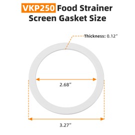 Berry Screen Gasket for VKP250 Johnny Apple Sauce Maker Food Strainer, Model 250 Clamp Based Food Strainer, Replacement for Victorio Kitchen Products Part