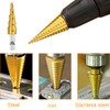 3Pcs Step Bits Set Hss High Speed Steel Step Drill