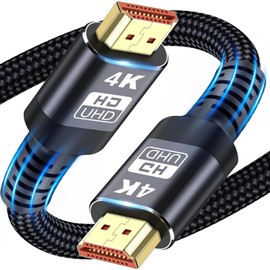 10K 8K HDMI Cable 2.1, Available 1.5FT, 3.3FT, 5FT, 6.6FT, 10FT, 13FT, 16FT, 20FT, 25FT Lengths for Selection,Ultra High Speed HDMI Cable Braided Cord 48Gbps, 8K@60Hz /4K@120Hz (8K-1M)