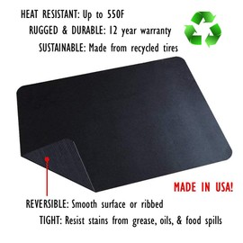 Tuffy Grill Mat, 42" x 30" Rubber BBQ Grill Mat for Outdoor Grill, Deck, or Composite Deck
