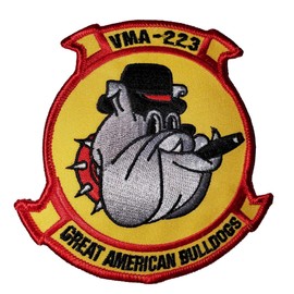 Squadron Nostalgia LLC VMA-223 Great American Bulldogs Patch – Sew On, 4.5"