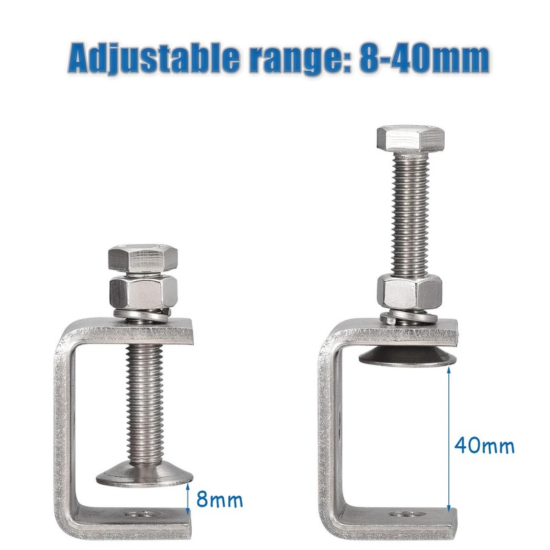 Cobenga 4 Pcs Small 304 Stainless Steel C Clamp Tiger