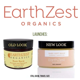 Baby Cream For Ultra Sensitive Skin 100% Organic & 100% Natural Skincare by EarthZest Organics UK - NO Synthetic Chemicals or Added Water - Ultra-Concentrated and Long-Lasting 50ml Jar - A Little Goes a Very Long Way! Moisturises and Protects Delicate Ba