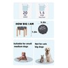 Slow Feeder Dog Bowls with Wooden Stand, Ceramic Fun Slow