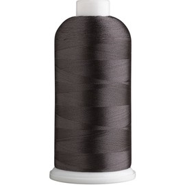 Super B Polyester Embroidery Thread, 40wt Large Spool 5000m, Embroidery Thread for Commercial & Domestic Machine, 175 Popular Colors Machine Embroidery Thread, 100% Polyester Thread - Light Black 117