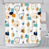 AIBIIN Mid-Century Shower Curtain Retro Abstract Geometric Space Classic 1950s