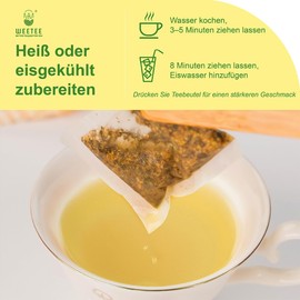 WEETEE Ginger Lemon Tea Bags, Pack of 100 Lemon and Ginger Herbal Tea Bags, Made with Lemongrass, Ginger, Lemon Peel, Sweet Tea, Caffeine-free Herbal Tea (Ginger Lemon Tea)